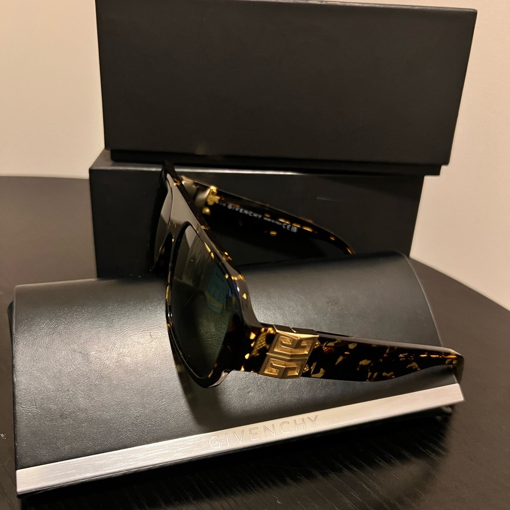 Givenchy Tortoise Sunglasses with Gold Detail